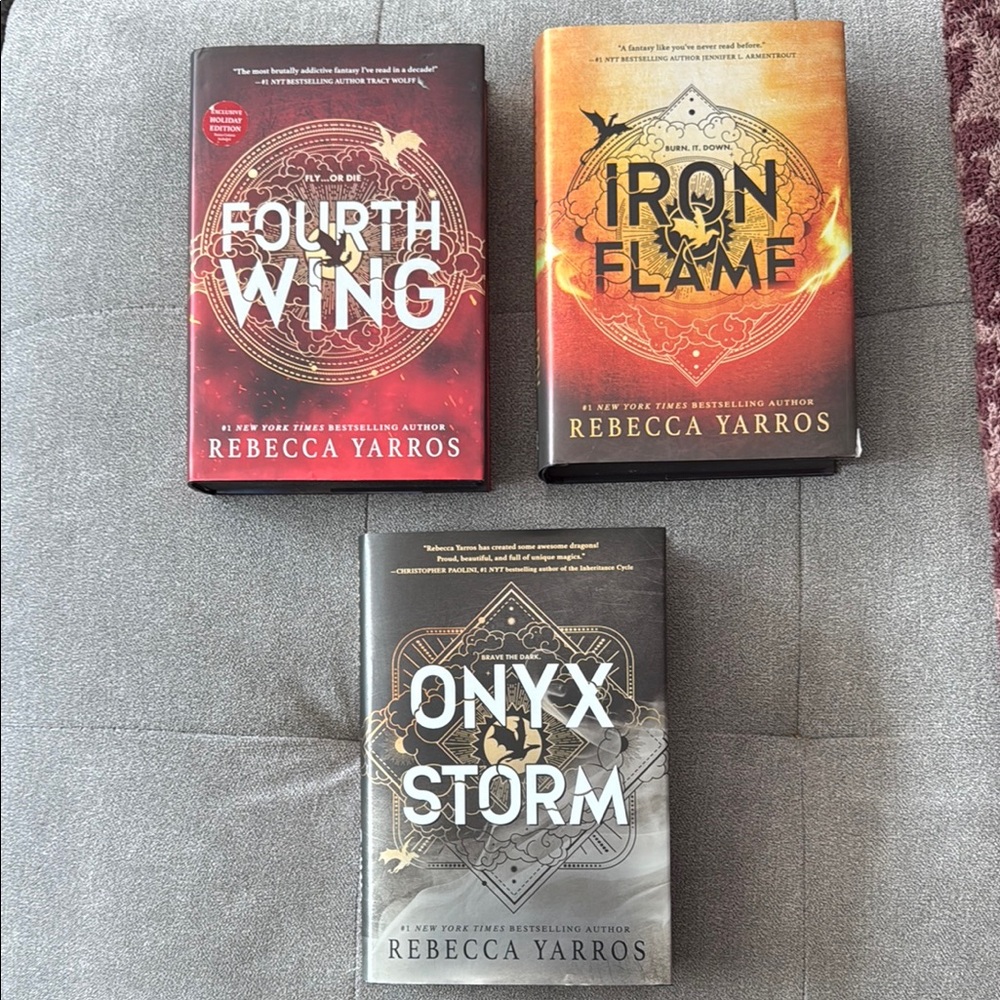 Fourth Wing, Iron Flame, and Onyx Storm Special Edition